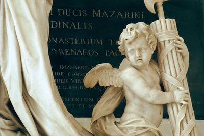 Dettaglio della tomba del Cardinale Giulio Mazzarino (dettaglio) da Antoine Coysevox